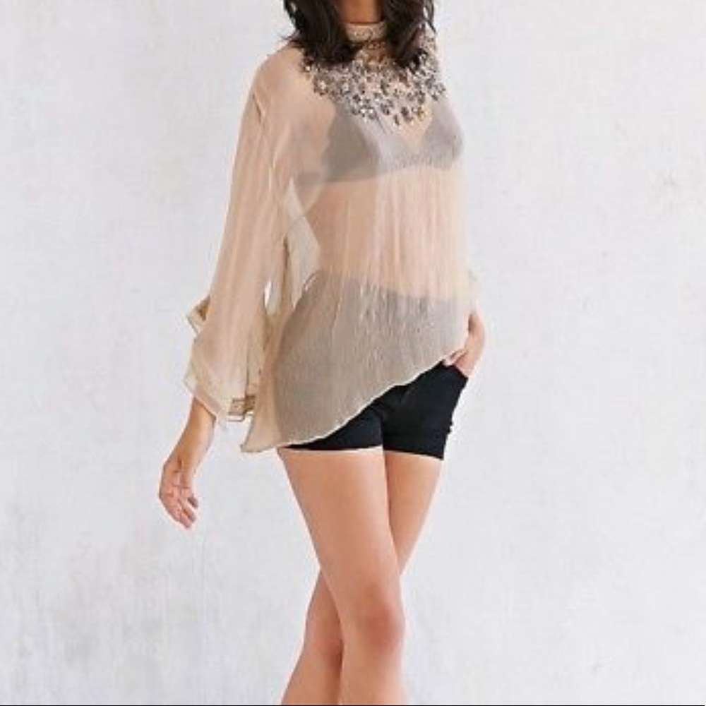 Kimchi blue sheer beaded top